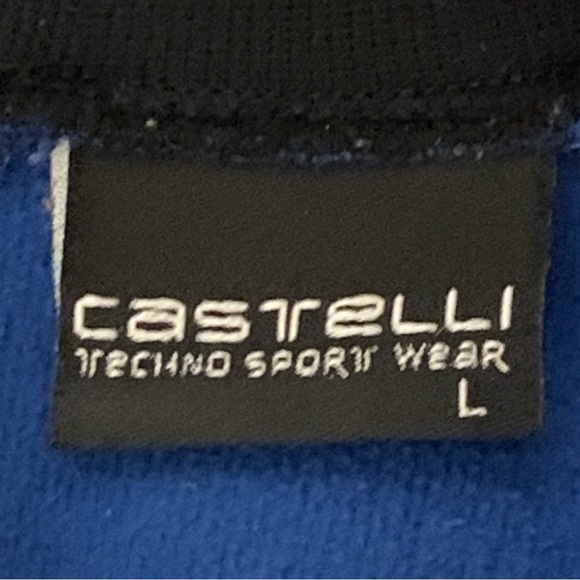 🚴 CASTELLI BLUE CYCLING LONG SLEEVE HALF ZIP JERSEY SIZE LARGE 🚴 - Picture 7 of 8